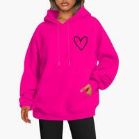Selina | Lässiger Hoodie – Rosenrot