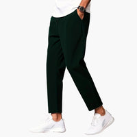Herren Jogginghose mit geradem Bein und Seitentaschen – Dunkelgrün