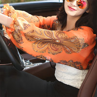 Rosemarie | Damen Chiffon Überwurf Schal Paisley – Chiffon Schal Paisley Damen 2026 – Orange