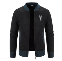 Lasenna | Stilvolle Herrenstrickjacke mit Reißverschluss – Schwarz
