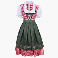 Traditionelles Dirndl kleid mit Schürze für Damen - Oktoberfest 2025 – Grün