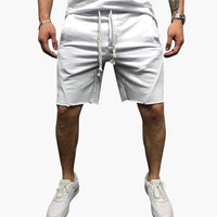 Herren Shorts knielang mit Kordelzug für den Sommer – Weiß