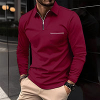 Bernard - Komfortables Langarmshirt – Rot