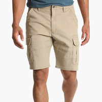Herren Sommer Cargoshorts mit Klappentaschen und Reißverschluss – Khaki