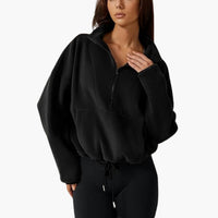 Sabrina | Polar Fleece Sweatshirt – Schwarz