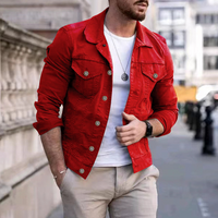 Jeansjacke für Herren - Stylische Sommerjacke für den Sommer – Rot