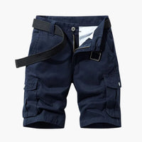 Herren Cargoshorts mit Taschen und Gürtel für den Sommer – Blau