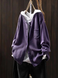 Ansley | Gemütlicher Cardigan – Lila