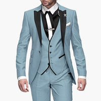 Klassischer Hochzeitsgast-Anzug - für Herren in luxuriösem Stil – Himmelblau