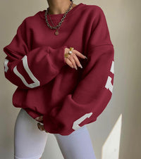 Damen Pullover | Oversized und gemütlich für Alltag – Rot