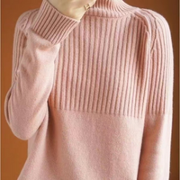 ADELINE - STRICKPULLOVER MIT HOHEM KRAGEN – Rosa