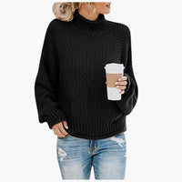 Carina | Klassischer Strickpullover – Schwarz