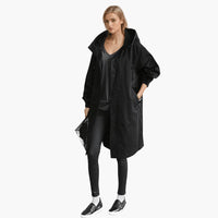 Helga | Wasserabweisender Trenchcoat – Schwarz