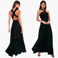 Abendkleid mit V-Ausschnitt - Damen Stil für Gala-Nächte – Schwarz