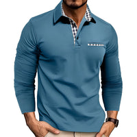 Rupert - Komfortables Langarm-Poloshirt – Hellblau