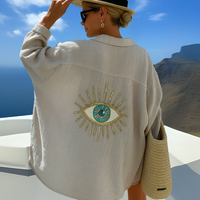Esma™| Boho-Chic Bluse – Khaki