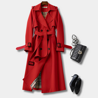 Cosyra™ - Stilvoller & Eleganter Trenchcoat – Rot