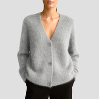 Weide | Gemütlicher Knopf-Cardigan – Grau