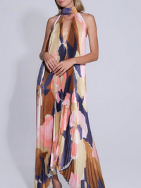 Belinda - Maxikleid mit Rollkragen – Dunkelblau