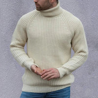 Warmer Strick Rollkragenpullover – Beige