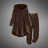 Meirya - Bequemes Zweiteiliges Tunika Set – Kaffee