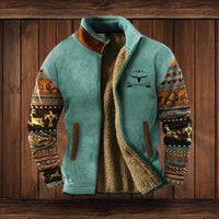 Teodoro™ | Outdoor Fleece Weste – Blau mit Druck