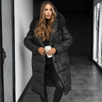 Tehila - Gesteppter Winter Mantel – Schwarz