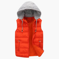 Oskar | Warme Kapuzenweste – Orange