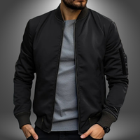 Tobias | Leichte Herren Jacke im modernen Stil – Schwarz