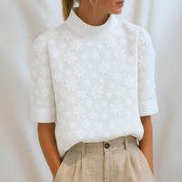 Irene™ | Elegante Bluse mit Blumenmuster – Weiß