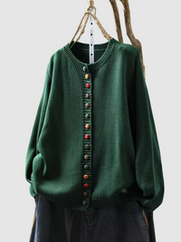 Callie™ - Strickjacke mit Bunten Knöpfen – Grün