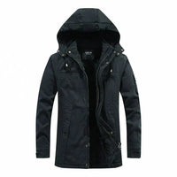 Gefütterte Fleecejacke Outdoor Parka – Schwarz