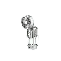 SolarBreeze LED Campinglaterne – Zusammenklappbares Licht mit Eingebautem Ventilator und USB-Wiederaufladbarem Strom – Silber