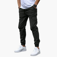 Relaxte Cargo Joggerhose - Für Herren mit Taschen & Stil – Schwarz