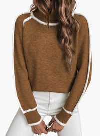 Thea | Kuscheliger Turtleneck-Pullover – Braun