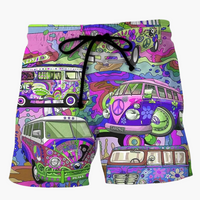 Simon | Bedruckte Badeshorts – Lila