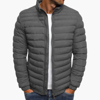 Leichte Steppjacke mit Reißverschluss - Herren Übergangsjacke – Grau