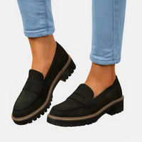 Sarah™ | Orthopädische Mokassins aus hochwertigem Material – Schwarz