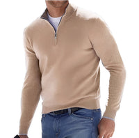 Nash - Freizeitpullover mit halbem Reißverschluss – Khaki