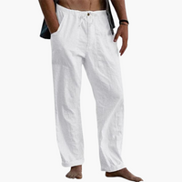 Freizeithosen für Herren – Relaxed Fit mit bequemer Taille – Weiß