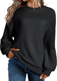 Neva - Damen-Strickpullover – Weicher Oversize-Pullover im Minimalistischen Stil – Schwarz