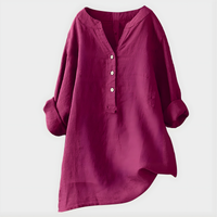 Fenella - Tunikabluse mit Knopfleiste – Rosa