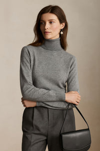 Ella | Damen Kaschmirpullover modern & komfortabel – Grau