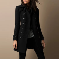 Laura™ | Trendige Damenjacke mit Knöpfen – Schwarz
