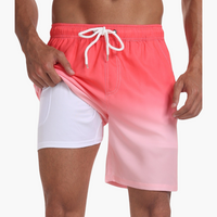 Schnelltrocknende Shorts - Herren Stretch-Shorts mit Innenslip – Rosa