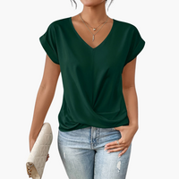 Clara | Lässiges T-Shirt mit Sweetheart-Ausschnitt – Grün