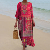 Heidi-Mode | Boho Kaftan Kleid – Mehrfarbig (Fast ausverkauft)