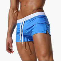 Kurze Badehose für Herren – Enganliegend mit Kordelzug – Himmelblau