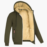 Erik | Fleece-Kapuzenpullover für Männer – Grün
