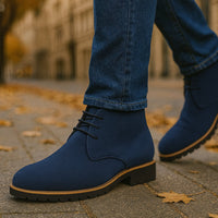 Zampa - Eleganter Schnürstiefel Aus Leder – Marine